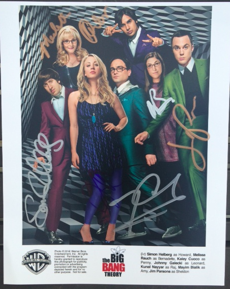 Signed Big Bang Theory Cast Photo